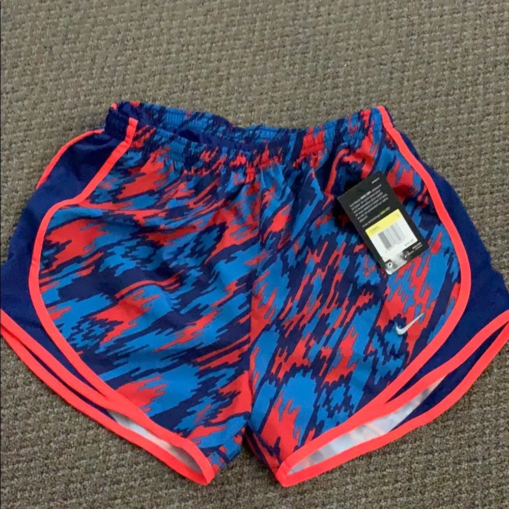 Red and blue brand new nike shorts